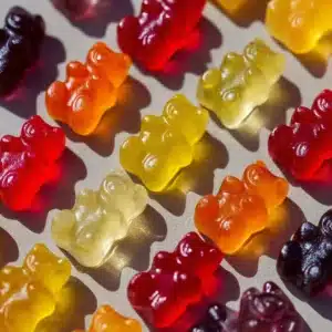 Colorful homemade gummies in a bowl for a fun, sweet treat