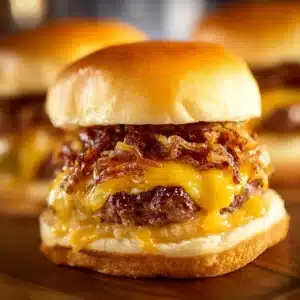 Oklahoma fried onion burger with crispy onions and juicy beef patty