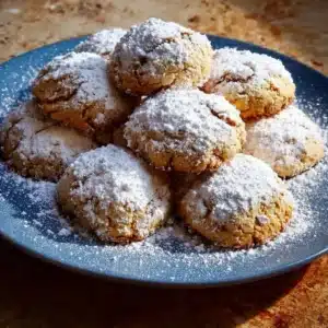 Plate of homemade Peppernuts cookies ready to be enjoyed during the holidays