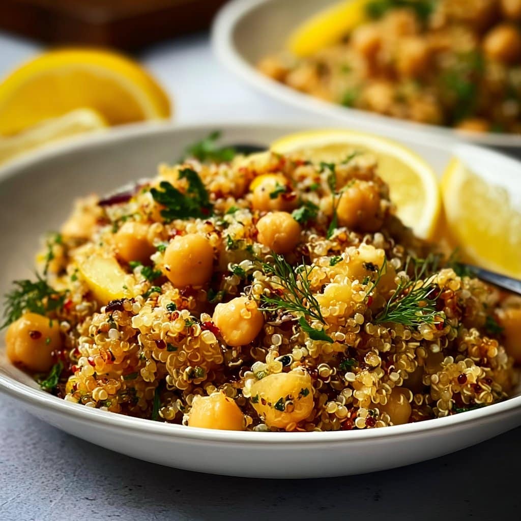 Lemon Herb Quinoa with Chickpeas