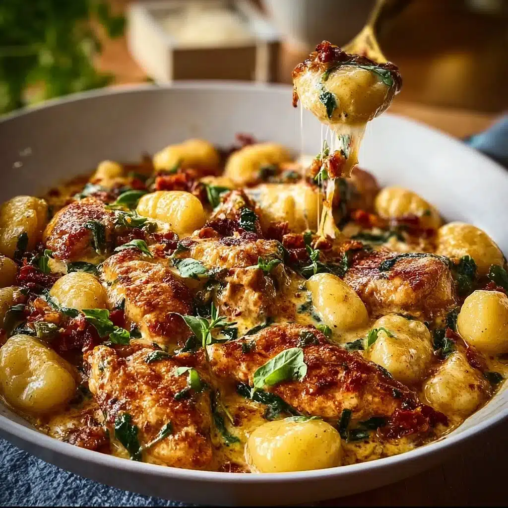 Savory Garlic Chicken and Gnocchi Skillet