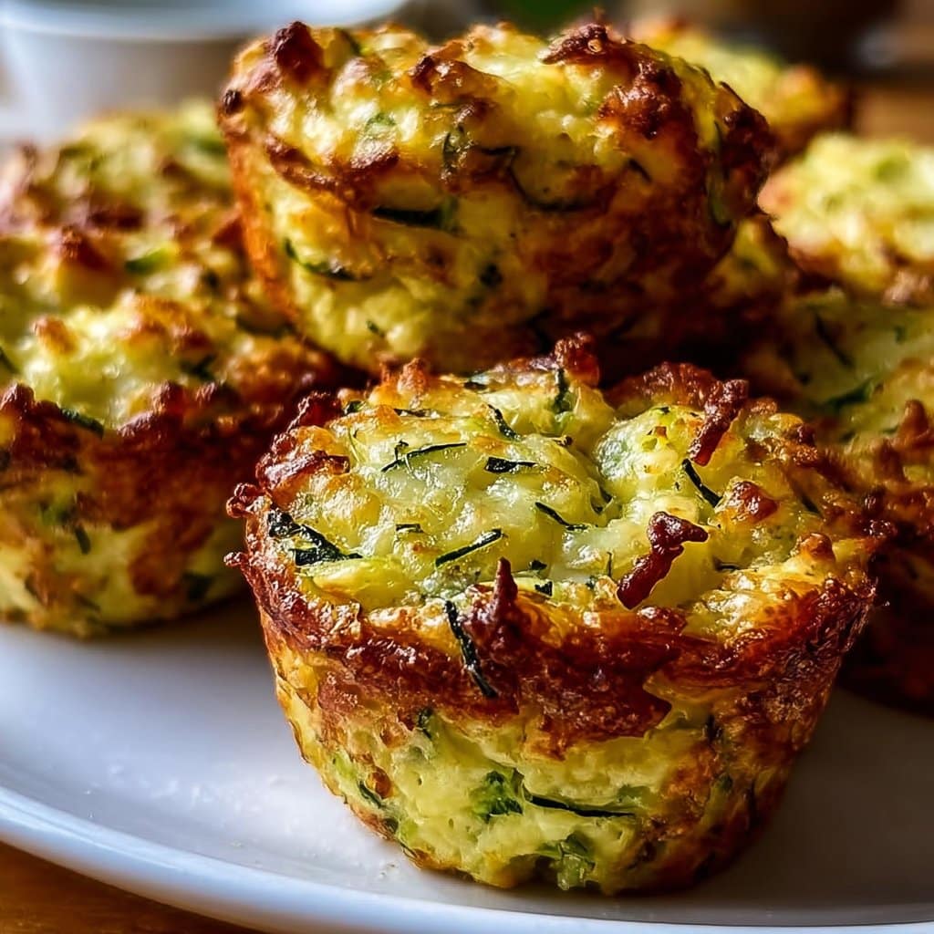 Crispy Parmesan Zucchini Potato Muffins