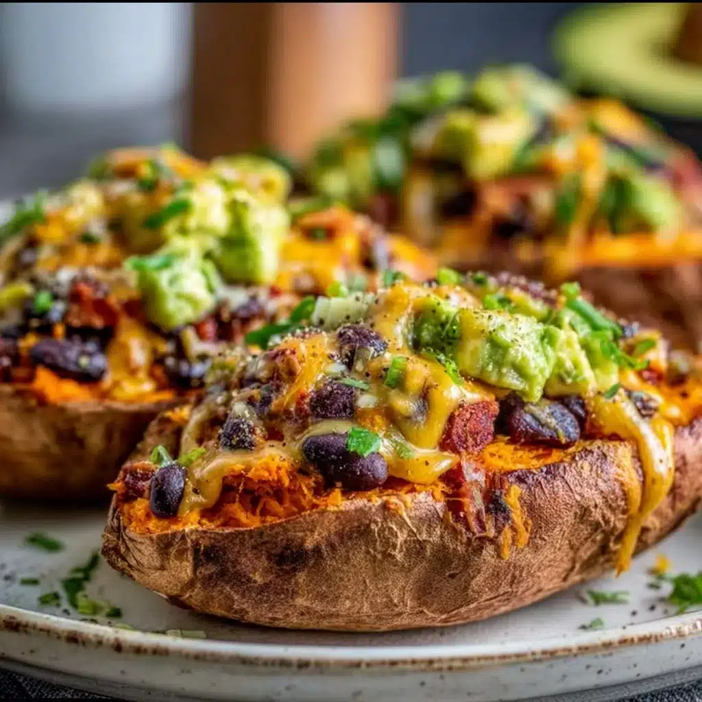 Black Bean and Avocado Stuffed Sweet Potatoes