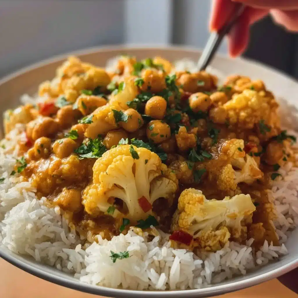 Cauliflower Chickpea Curry with Basmati Rice