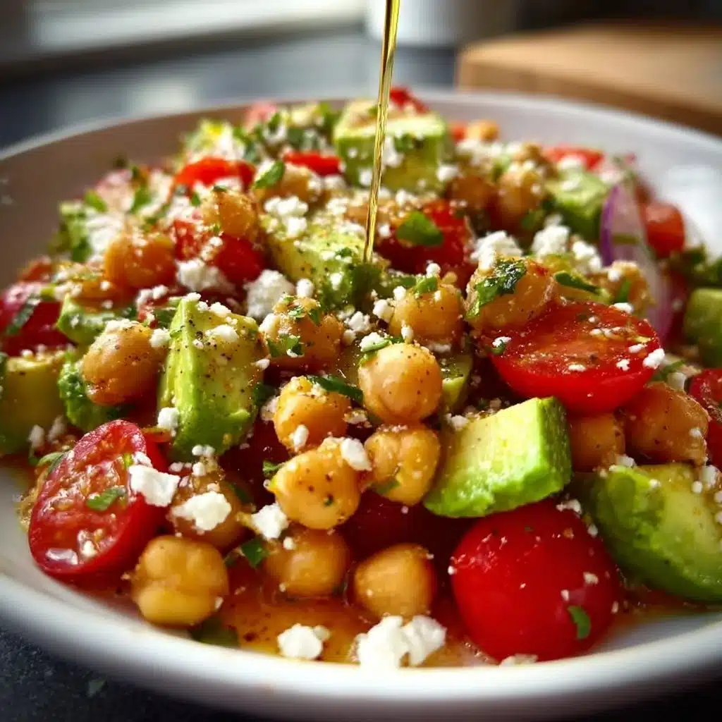 Chickpea Feta Avocado Salad