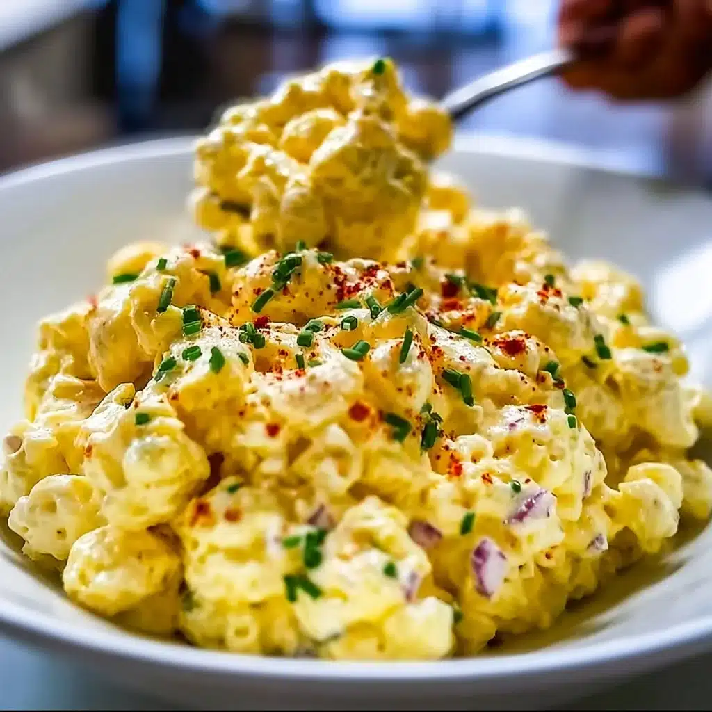 Creamy Deviled Egg Macaroni Salad