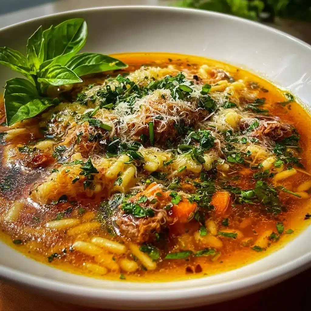 Delicious Italian Penicillin Soup Recipe with Beef & Herbs