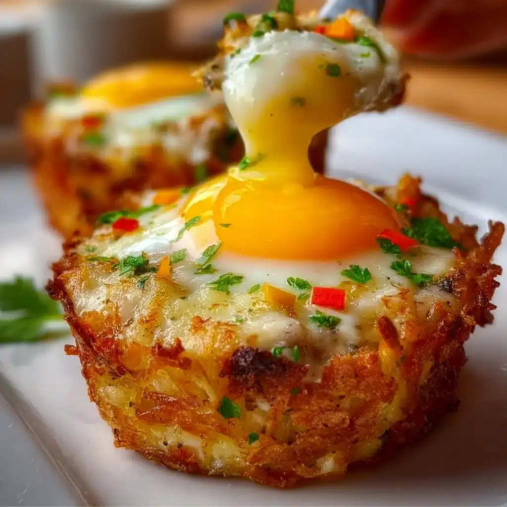 Eggs in Hash Brown Baskets