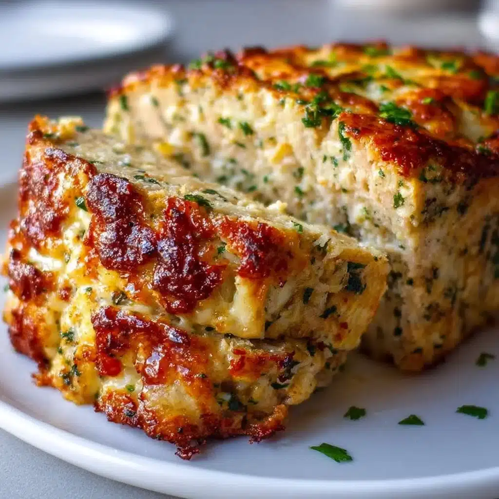 Garlic Parmesan Chicken Meatloaf