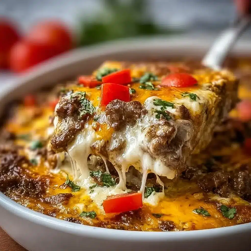 Low Carb Philly Cheesesteak Casserole