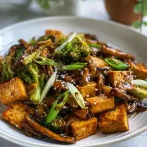 Quick and healthy Mushroom Tofu Stir-Fry ready in 25 minutes