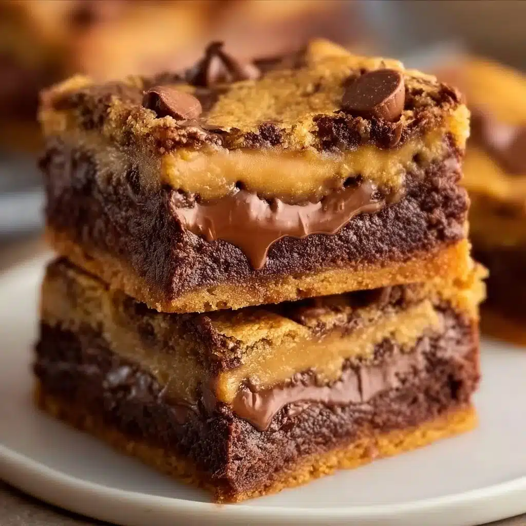 Peanut Butter Cup Stuffed Blondies
