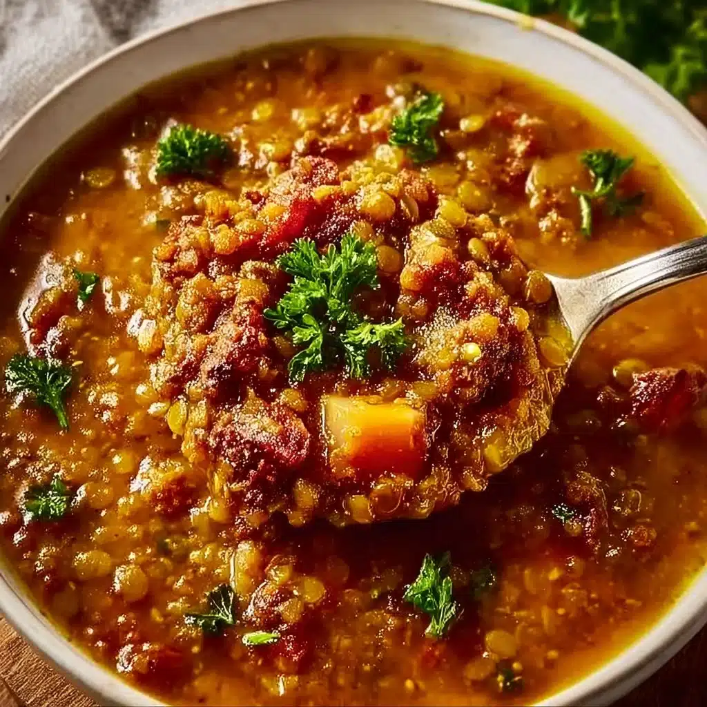 Slow Cooker Sausage Lentil Soup