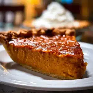 Delicious Southern sweet potato pie on a rustic wooden table