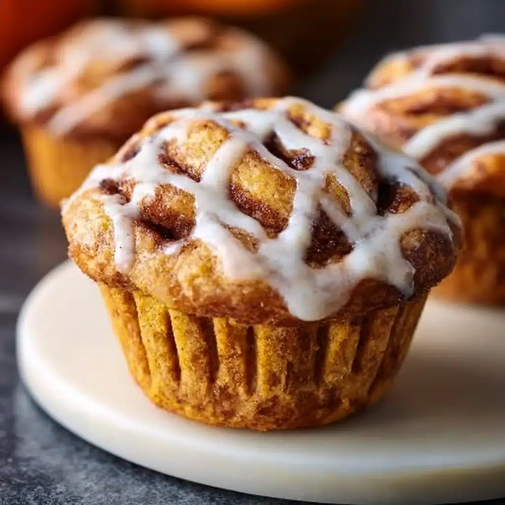 The Best Pumpkin Cinnamon Roll Muffins Ever