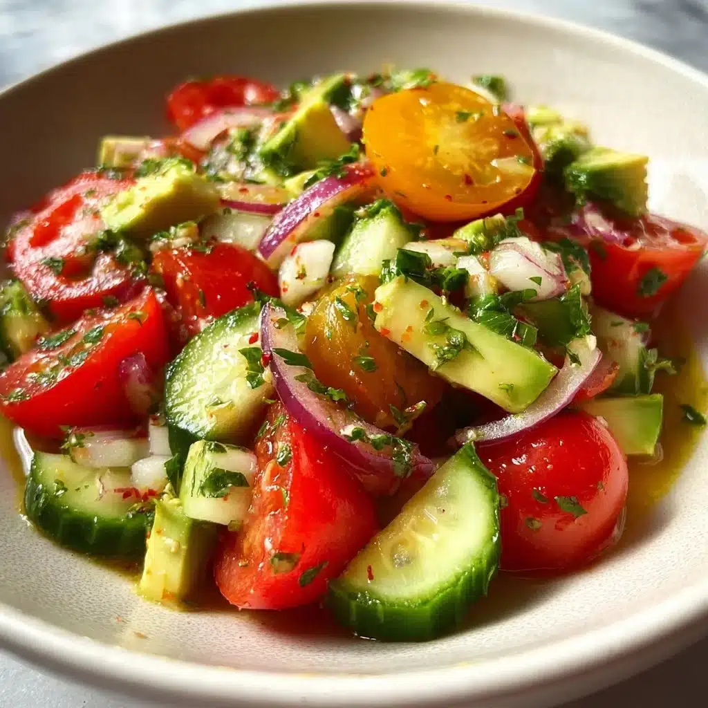 Tomato Cucumber Avocado Salad