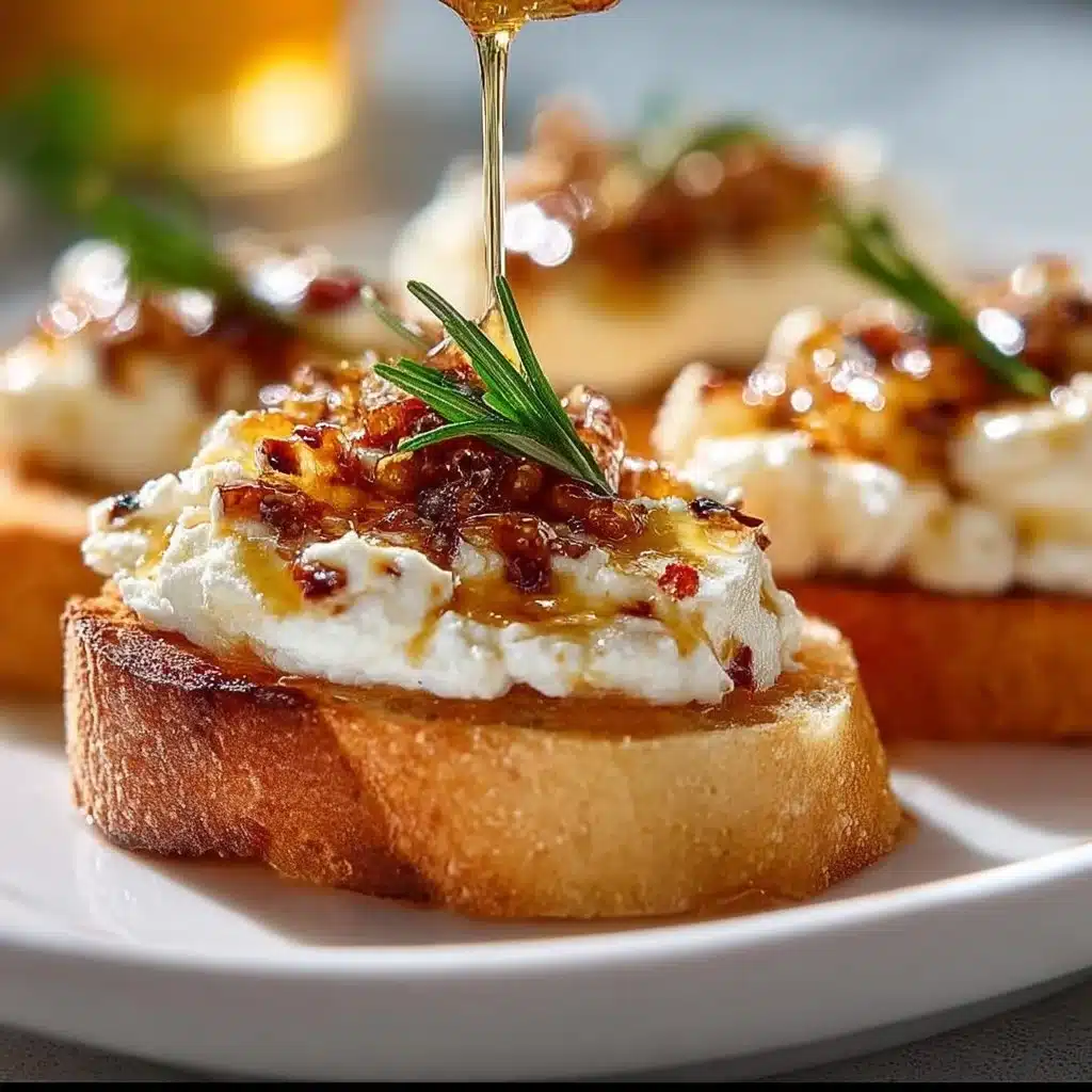 Whipped Feta Crostini with Hot Honey - A Savory Delight!