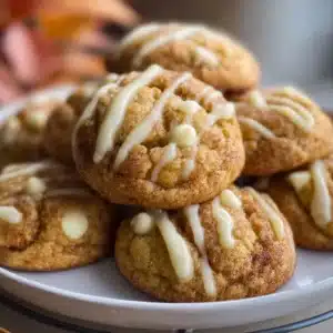Delicious white chocolate pumpkin snickerdoodles on a plate