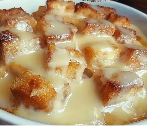 Bread Pudding with Vanilla Sauce