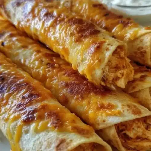 Delicious Buffalo Chicken Rolls filled with spicy chicken and cheese