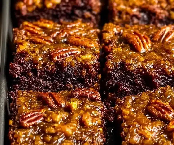 Buttery Pecan Pie Brownies
