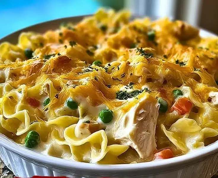 Creamy Million Dollar Chicken Noodle Casserole