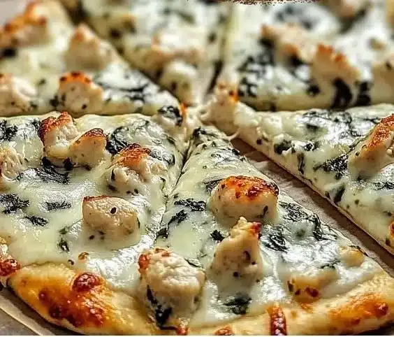 Creamy White Chicken Pizza