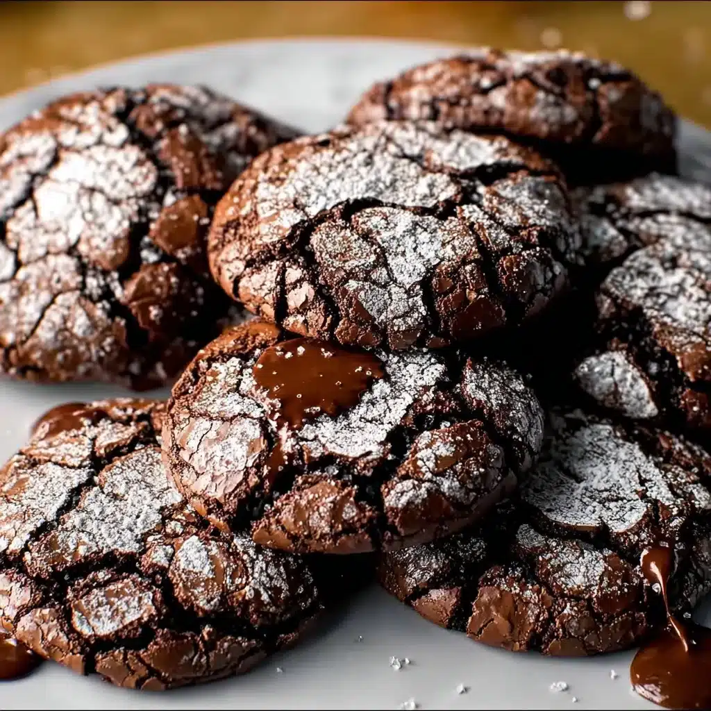 Double Chocolate Crinkle Cookies