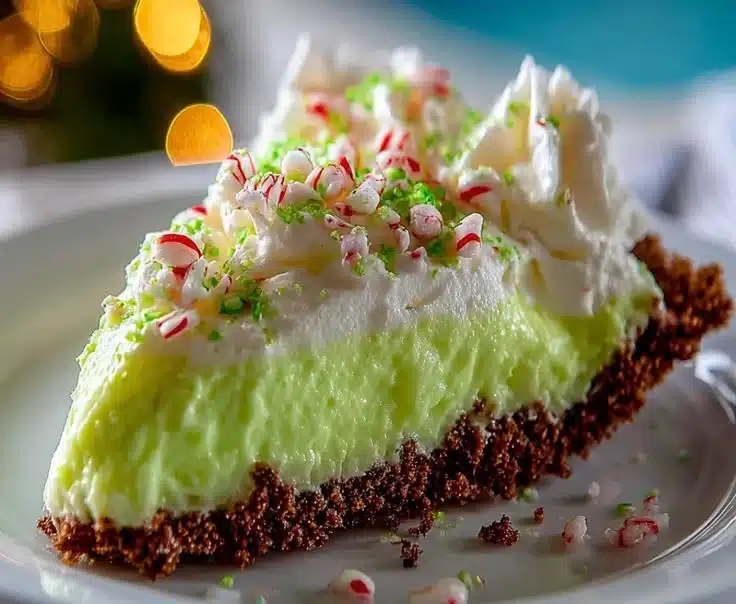 Easy 10-Minute No-Bake Grinch Pie