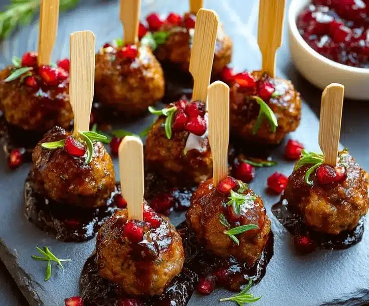 Easy Mini Meatball Skewers