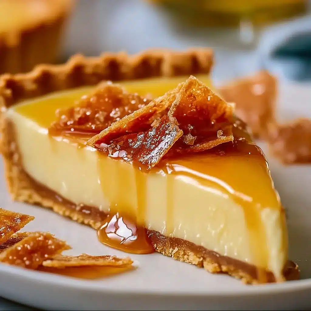 Eggnog Crème Tart with Caramel Shards