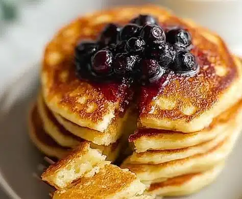 Fluffy Cottage Cheese Pancakes