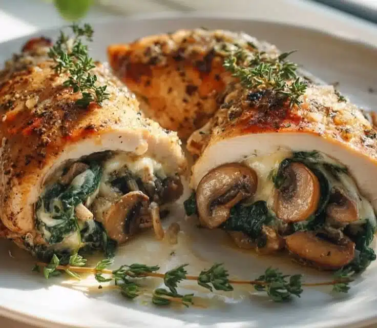 Healthy Mushroom Stuffed Chicken Breast: Quick & Tasty