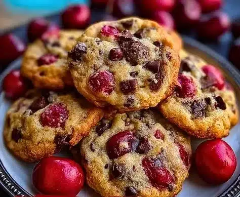 Maraschino Cherry Chocolate Chip Cookies