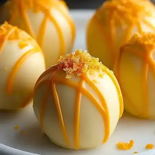 Delicious Orange Creamsicle Truffles with creamy orange and chocolate flavor