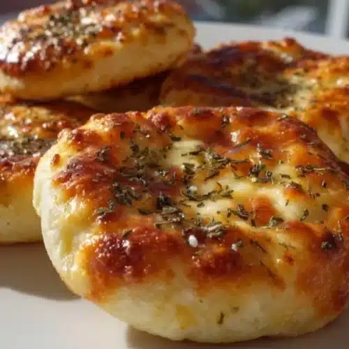 Pizza topped with creamy cottage cheese and fresh ingredients