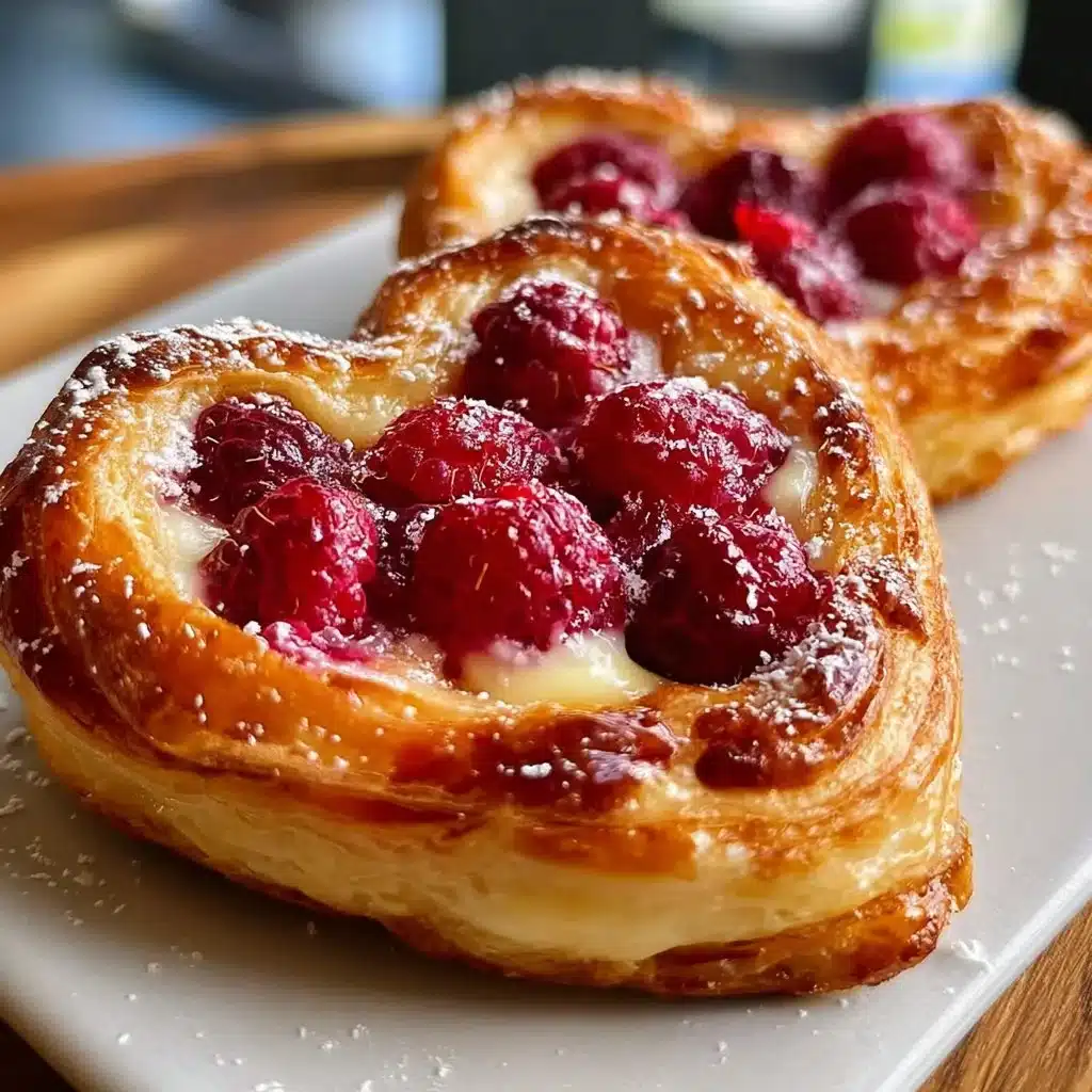 Raspberry Heart Danishes