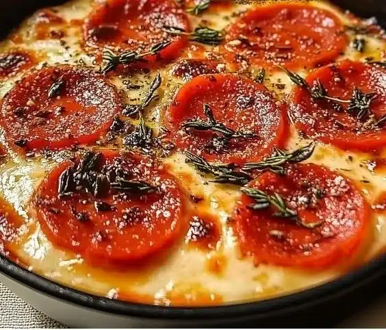 Simple Cottage Cheese Pizza Bowl