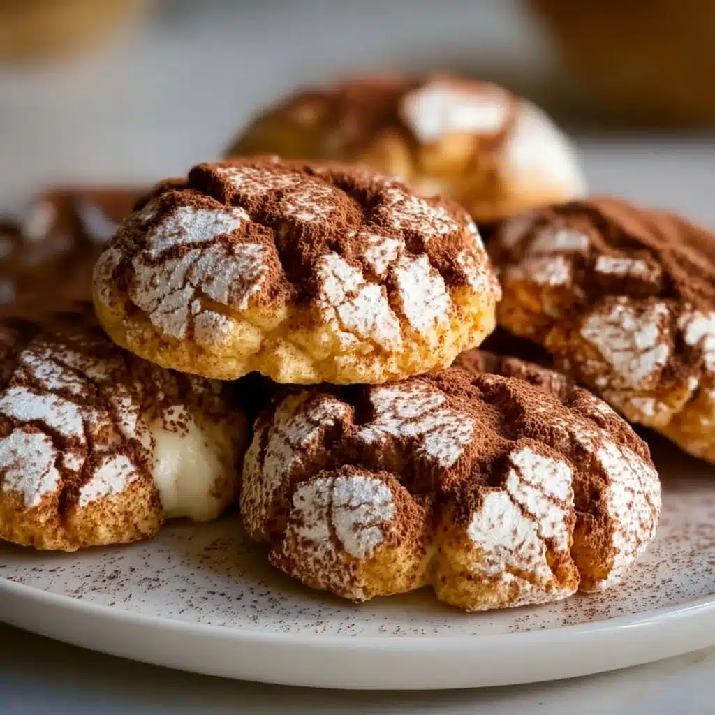 Tiramisu Crinkle Cookies