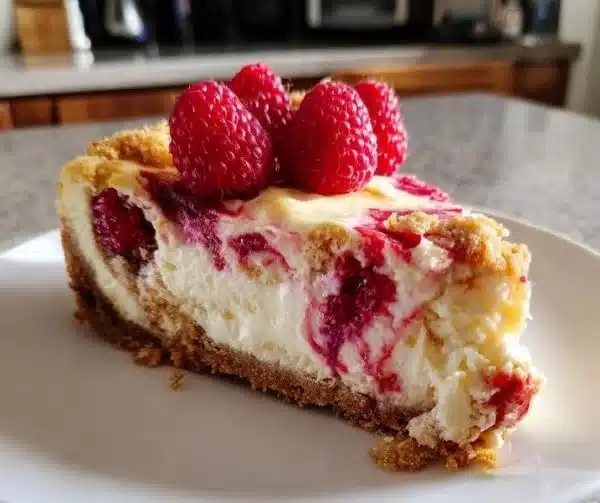 White Chocolate Raspberry Cheesecake